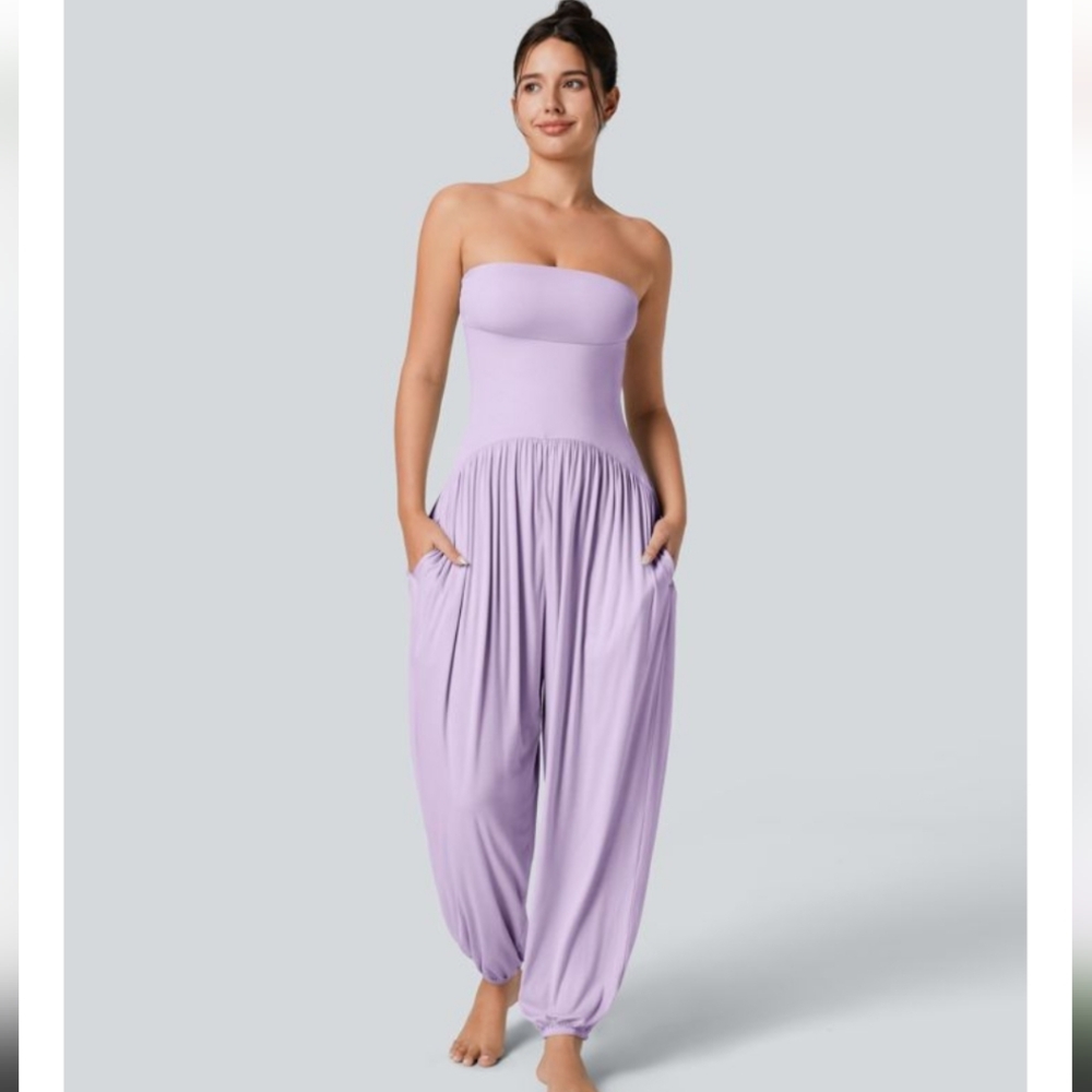 Lavender Strapless Jumpsuit NWIB